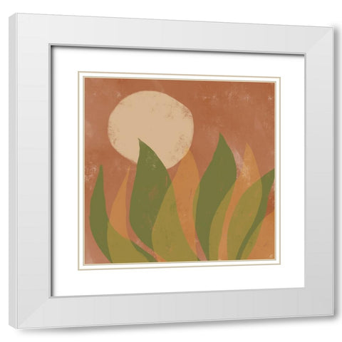 Aloe and Sun II White Modern Wood Framed Art Print with Double Matting by Lee, Judson