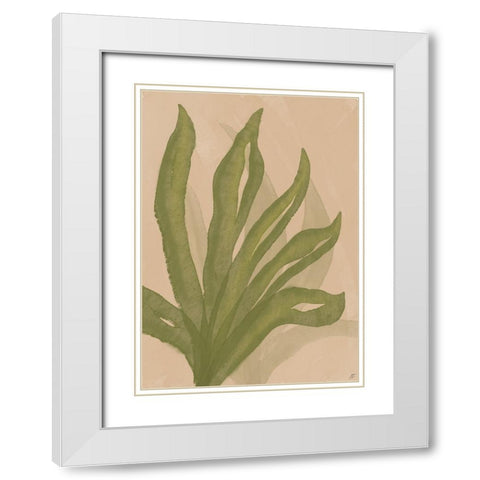 Fern Life I White Modern Wood Framed Art Print with Double Matting by Lee, Judson
