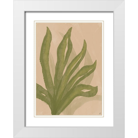 Fern Life I White Modern Wood Framed Art Print with Double Matting by Lee, Judson