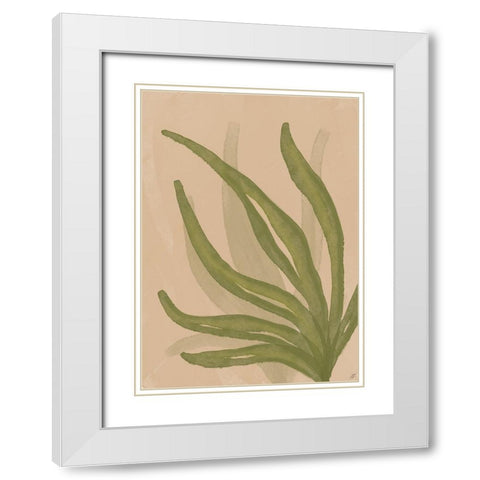 Fern Life II White Modern Wood Framed Art Print with Double Matting by Lee, Judson