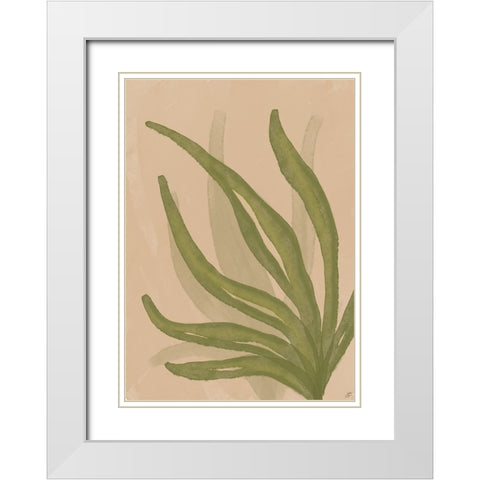 Fern Life II White Modern Wood Framed Art Print with Double Matting by Lee, Judson