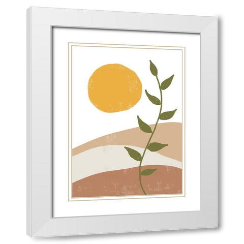 Sand Scape White Modern Wood Framed Art Print with Double Matting by Lee, Judson