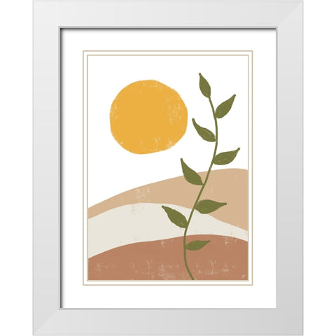 Sand Scape White Modern Wood Framed Art Print with Double Matting by Lee, Judson