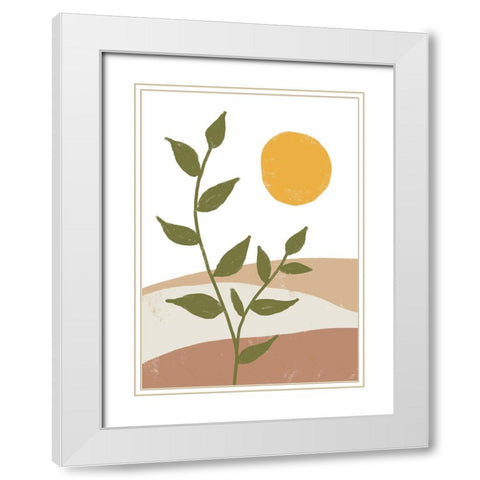 Sand Scape II White Modern Wood Framed Art Print with Double Matting by Lee, Judson