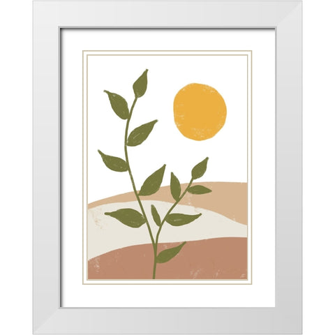 Sand Scape II White Modern Wood Framed Art Print with Double Matting by Lee, Judson