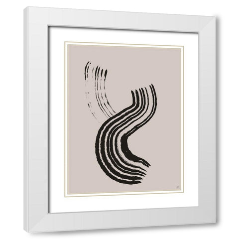 Hake Scrapes White Modern Wood Framed Art Print with Double Matting by Lee, Judson
