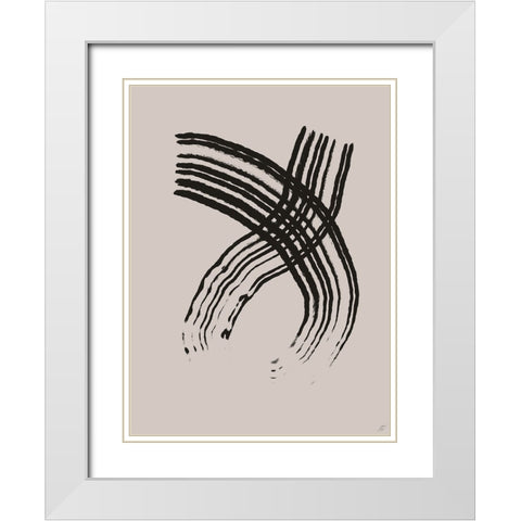 Hake Scrapes II White Modern Wood Framed Art Print with Double Matting by Lee, Judson