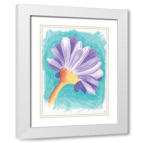 Vivid Flower II White Modern Wood Framed Art Print with Double Matting by Lee, Judson