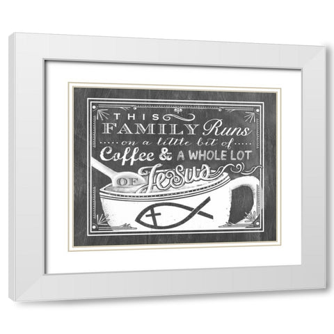 This Family White Modern Wood Framed Art Print with Double Matting by Longfellow Designs
