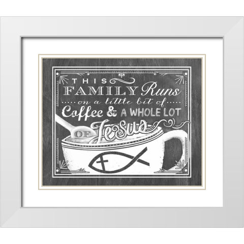 This Family White Modern Wood Framed Art Print with Double Matting by Longfellow Designs