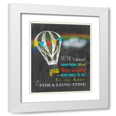 Dream White Modern Wood Framed Art Print with Double Matting by Longfellow Designs