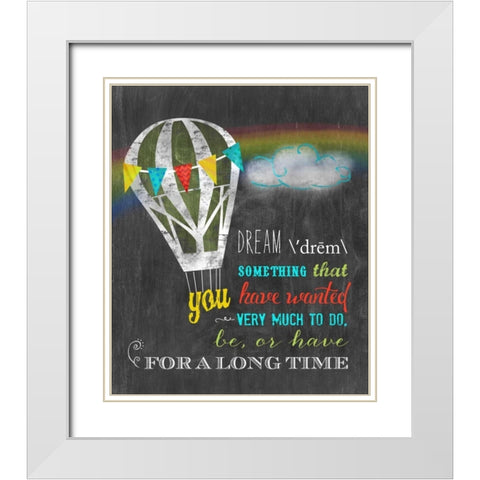 Dream White Modern Wood Framed Art Print with Double Matting by Longfellow Designs