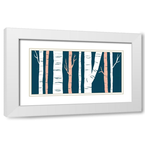 Birch White Modern Wood Framed Art Print with Double Matting by Designs, Longfellow