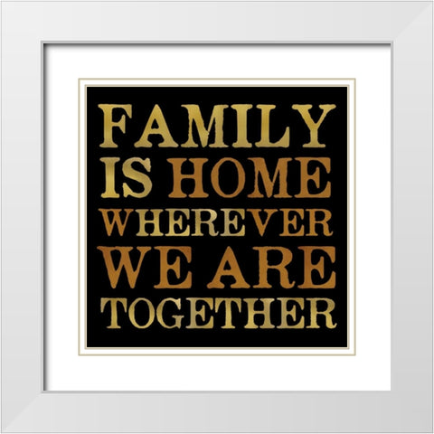 Family White Modern Wood Framed Art Print with Double Matting by Designs, Longfellow