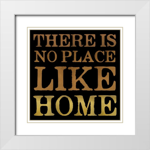 No Place Like Home White Modern Wood Framed Art Print with Double Matting by Designs, Longfellow