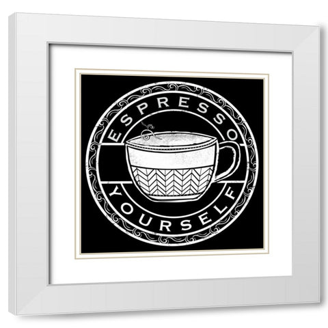 Espresso White Modern Wood Framed Art Print with Double Matting by Designs, Longfellow