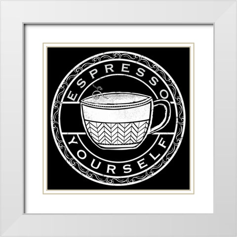 Espresso White Modern Wood Framed Art Print with Double Matting by Designs, Longfellow