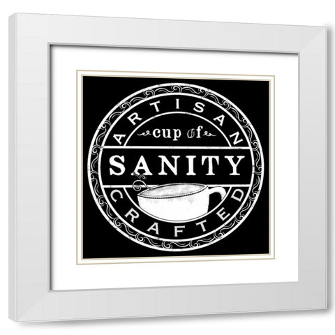 Sanity White Modern Wood Framed Art Print with Double Matting by Designs, Longfellow