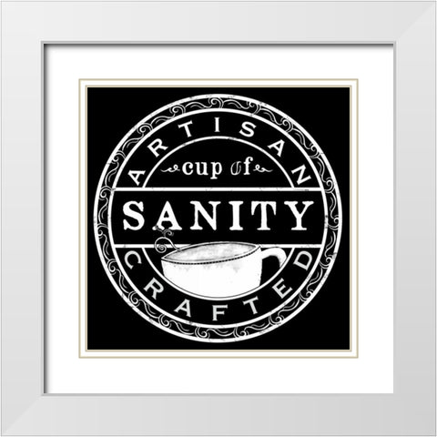 Sanity White Modern Wood Framed Art Print with Double Matting by Designs, Longfellow