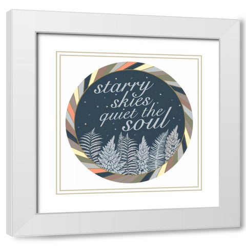 Starry White Modern Wood Framed Art Print with Double Matting by Designs, Longfellow