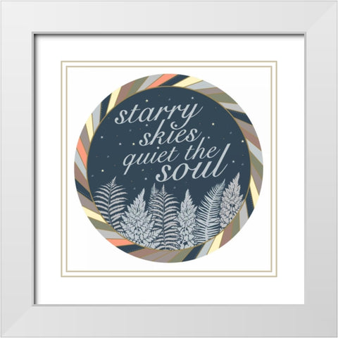 Starry White Modern Wood Framed Art Print with Double Matting by Designs, Longfellow
