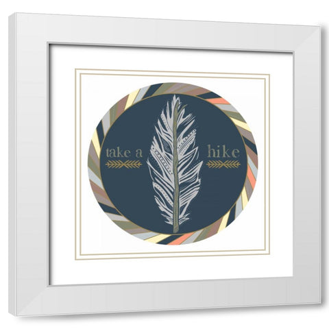 Hike White Modern Wood Framed Art Print with Double Matting by Designs, Longfellow