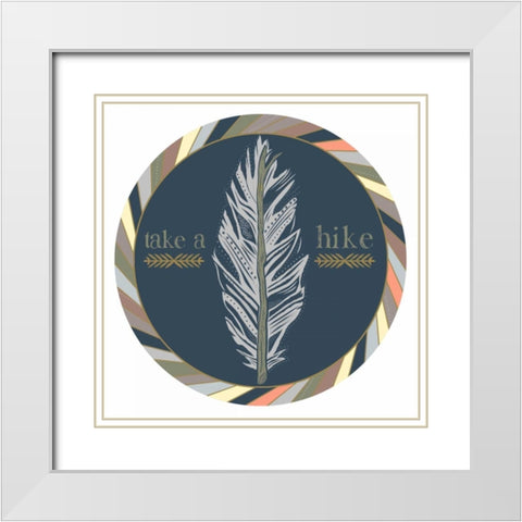 Hike White Modern Wood Framed Art Print with Double Matting by Designs, Longfellow