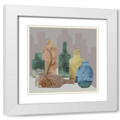 Woods White Modern Wood Framed Art Print with Double Matting by Longfellow Designs