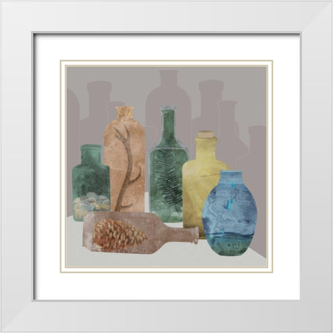 Woods White Modern Wood Framed Art Print with Double Matting by Longfellow Designs