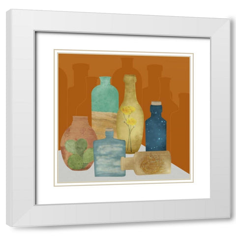 Desert White Modern Wood Framed Art Print with Double Matting by Longfellow Designs