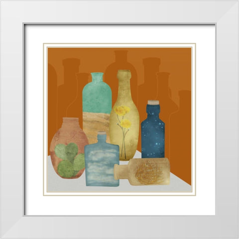 Desert White Modern Wood Framed Art Print with Double Matting by Longfellow Designs