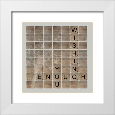 Wish Enough White Modern Wood Framed Art Print with Double Matting by Longfellow Designs