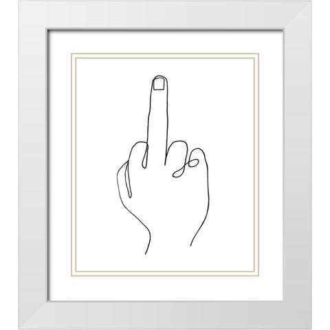 Bird White Modern Wood Framed Art Print with Double Matting by Longfellow Designs