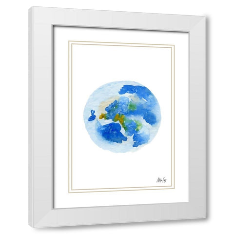 Earth White Modern Wood Framed Art Print with Double Matting by Fay, Mela