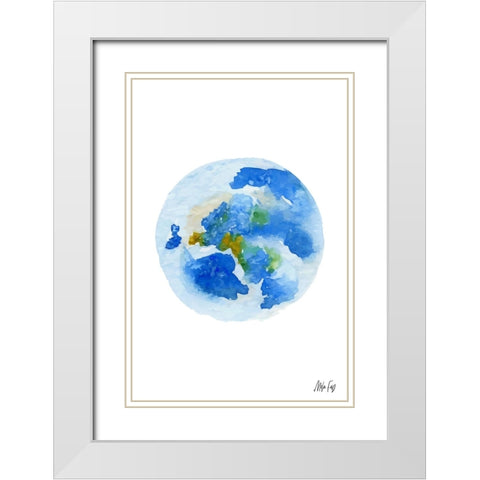 Earth White Modern Wood Framed Art Print with Double Matting by Fay, Mela