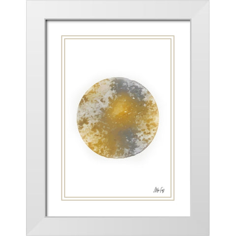 Jupiter White Modern Wood Framed Art Print with Double Matting by Fay, Mela