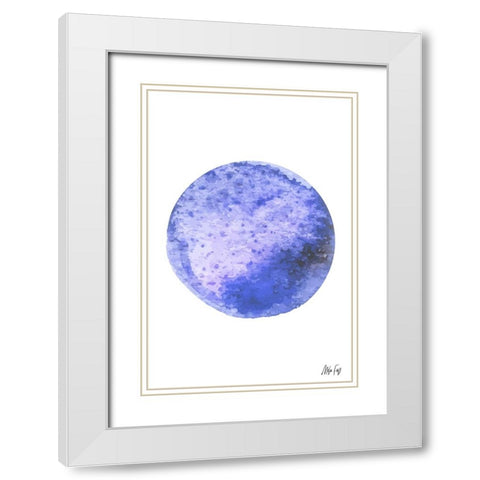 Neptune White Modern Wood Framed Art Print with Double Matting by Fay, Mela