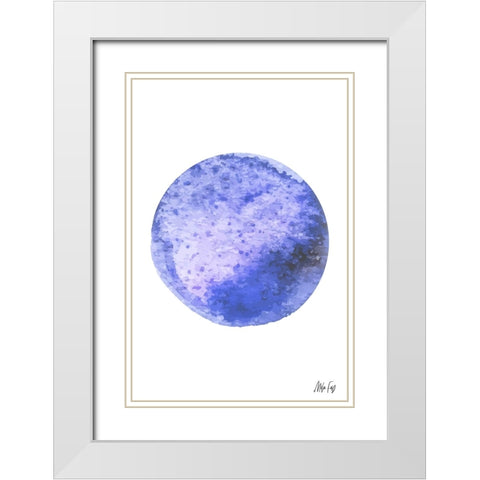 Neptune White Modern Wood Framed Art Print with Double Matting by Fay, Mela