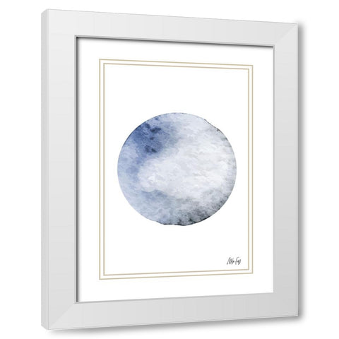 Pluto White Modern Wood Framed Art Print with Double Matting by Fay, Mela