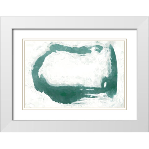 Shape Abstract I White Modern Wood Framed Art Print with Double Matting by Fay, Mela