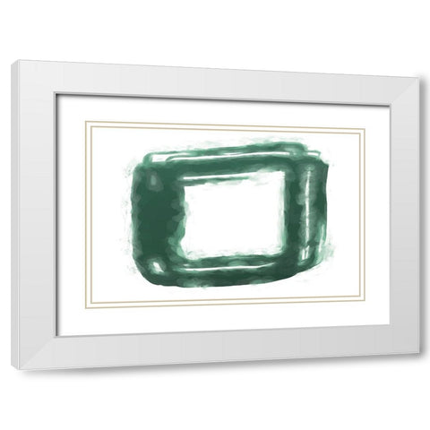 Shape Abstract II White Modern Wood Framed Art Print with Double Matting by Fay, Mela