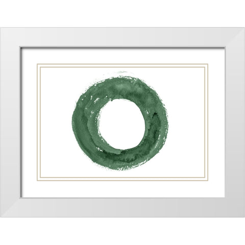 Shape Abstract III White Modern Wood Framed Art Print with Double Matting by Fay, Mela