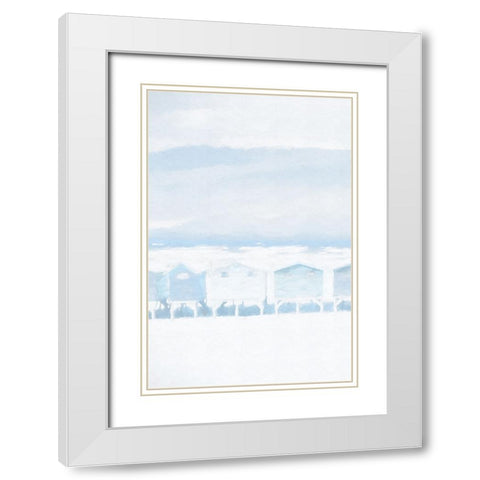 Coastal Shacks I White Modern Wood Framed Art Print with Double Matting by Fay, Mela
