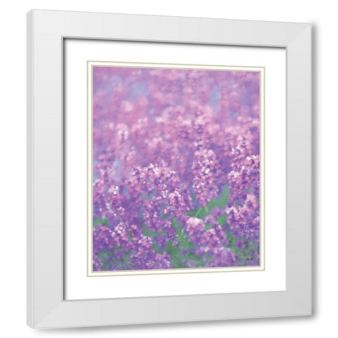 Purple I White Modern Wood Framed Art Print with Double Matting by Fay, Mela