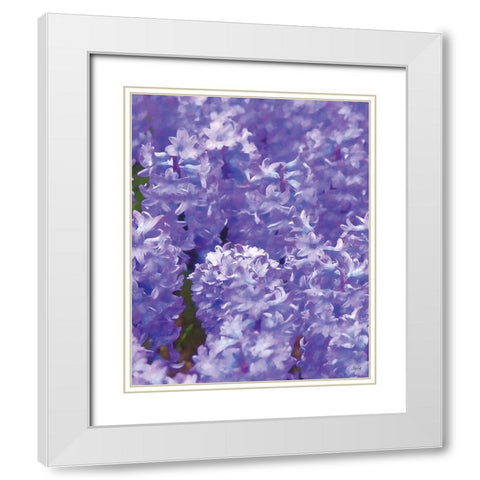 Purple II White Modern Wood Framed Art Print with Double Matting by Fay, Mela