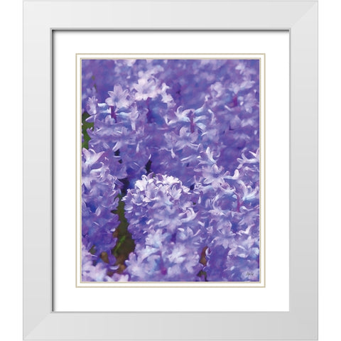Purple II White Modern Wood Framed Art Print with Double Matting by Fay, Mela