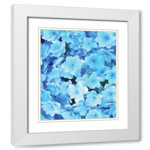 Blue I White Modern Wood Framed Art Print with Double Matting by Fay, Mela