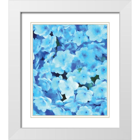 Blue I White Modern Wood Framed Art Print with Double Matting by Fay, Mela