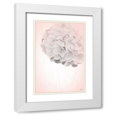 Hydrangea White Modern Wood Framed Art Print with Double Matting by Fay, Mela