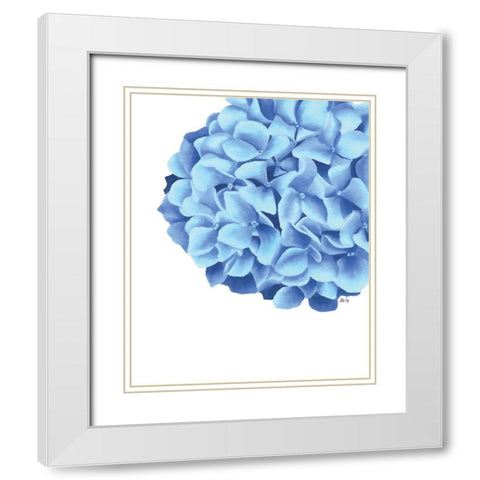Hydrangea White Modern Wood Framed Art Print with Double Matting by Fay, Mela